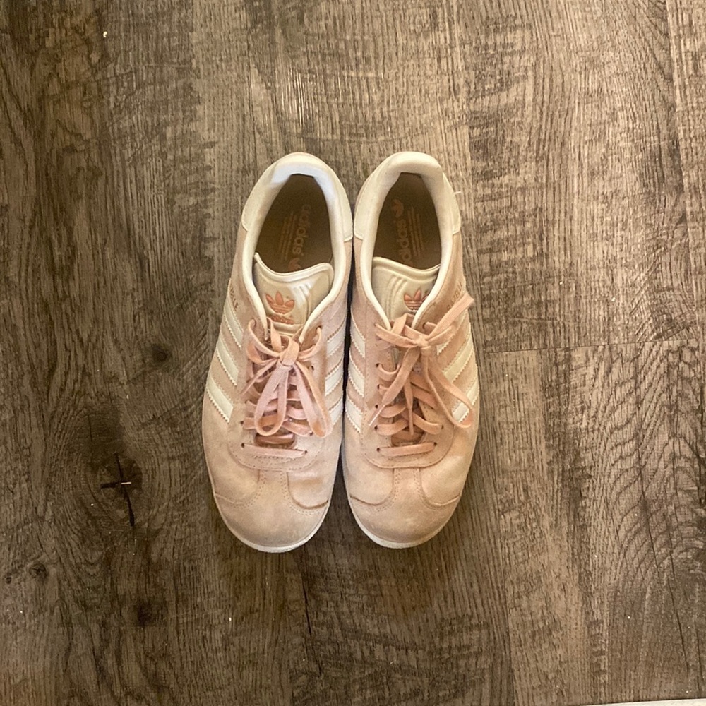 Pink Adidas Gazelles